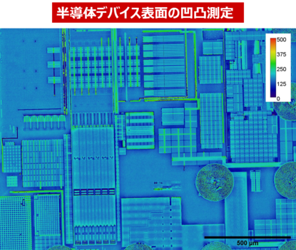 半導体デバイス表面の凹凸測定